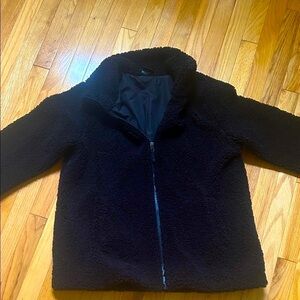 Black Fleece Zip-Up Jacket